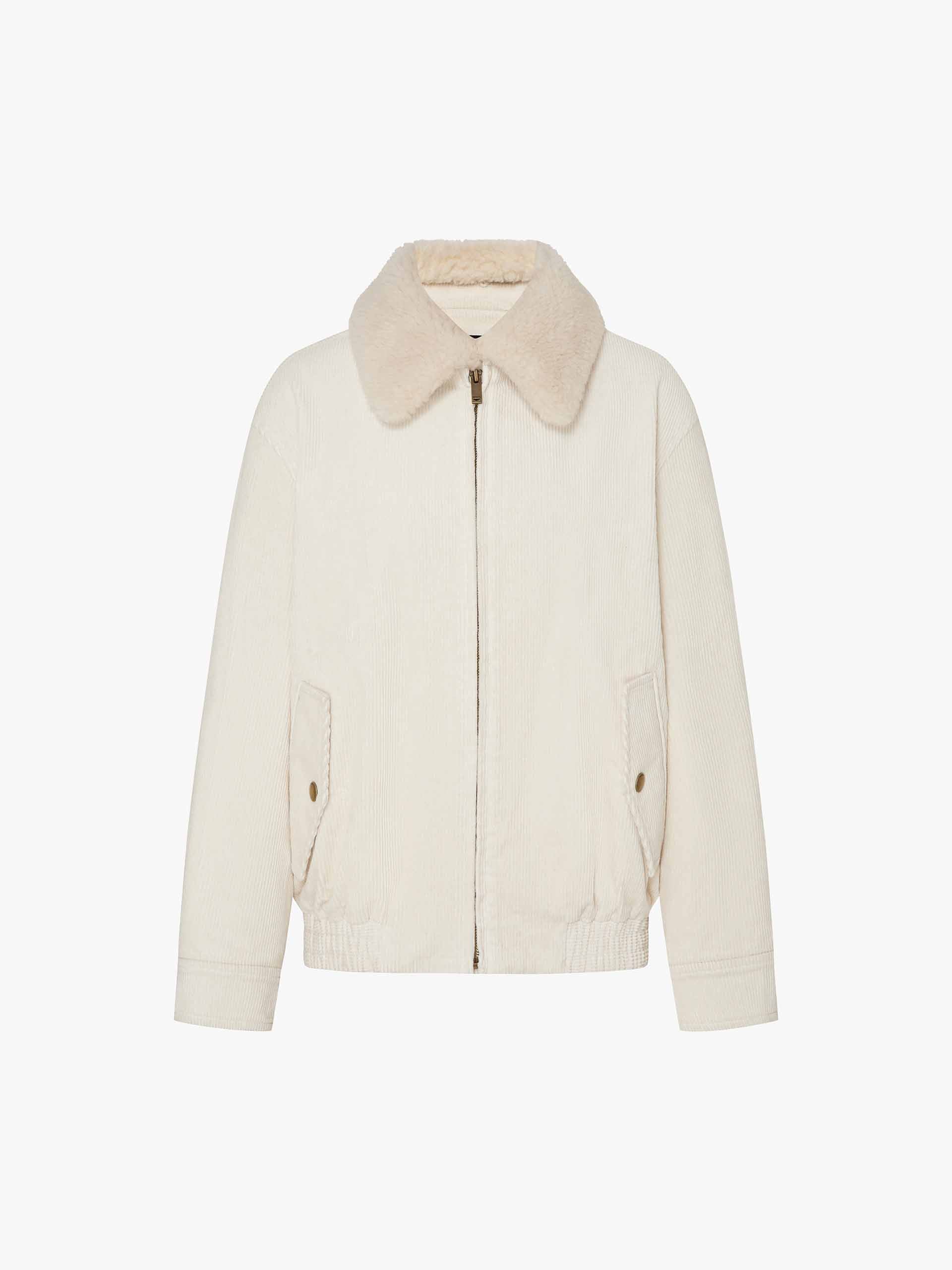 Fur Collar Corduroy Coat