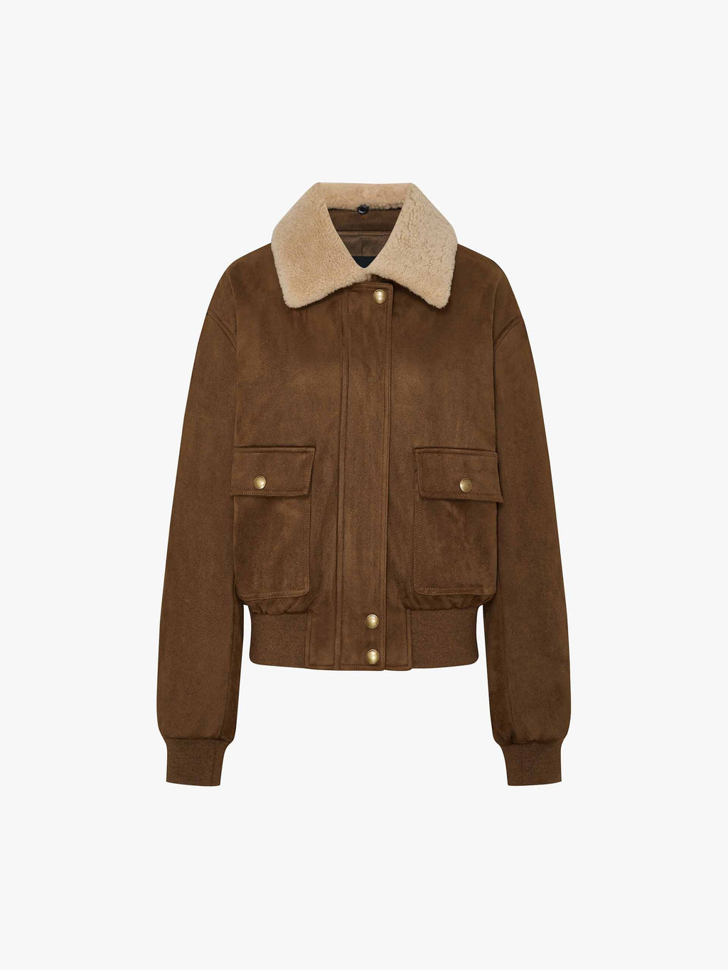 Faux Suede Cropped Coat
