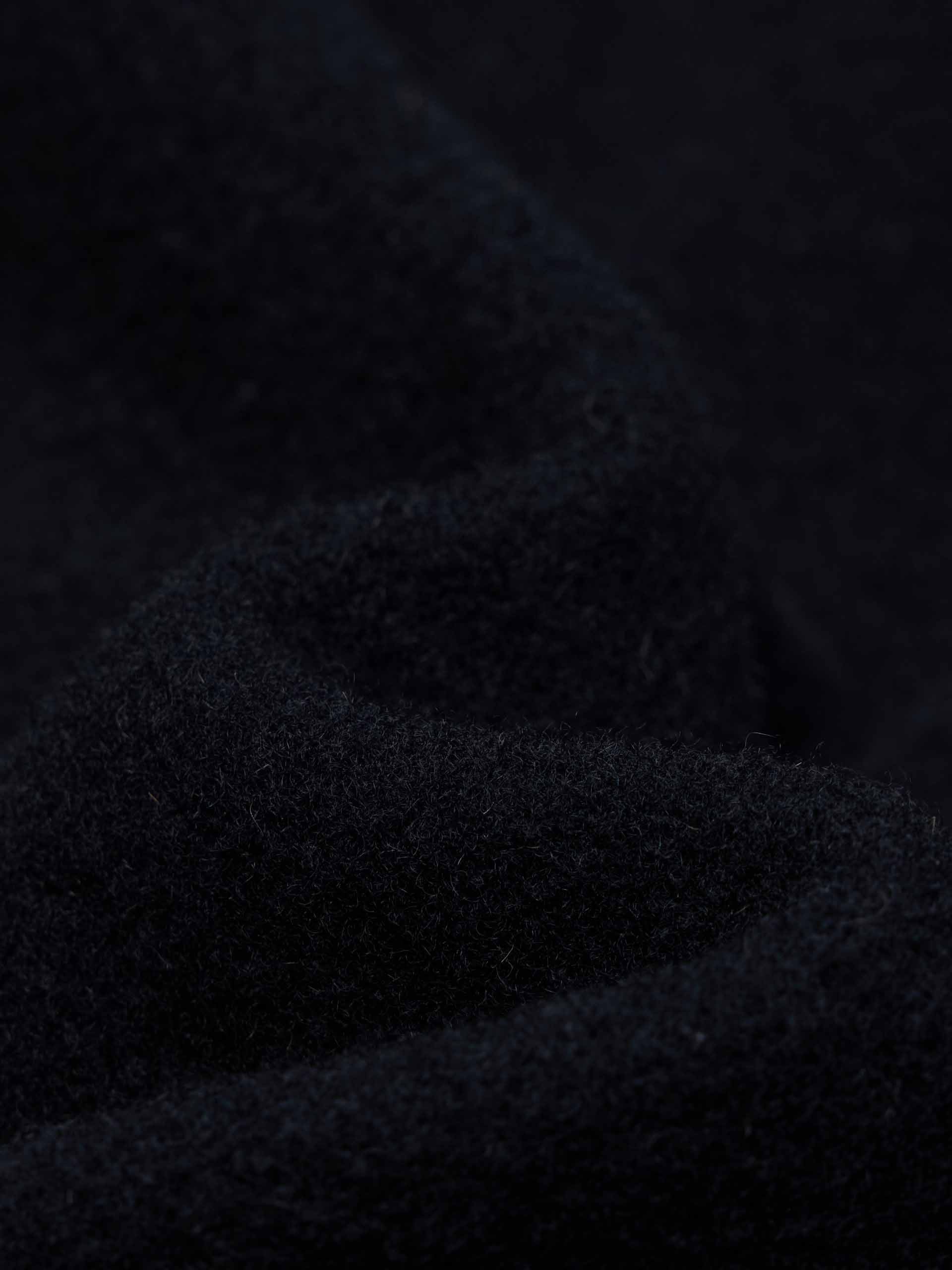 Leather Collar Wool Coat
