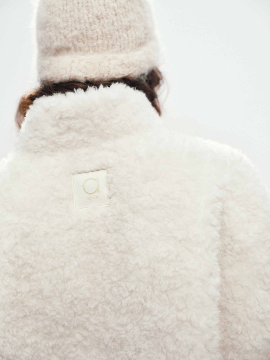 Faux Shearling Zipper Coat