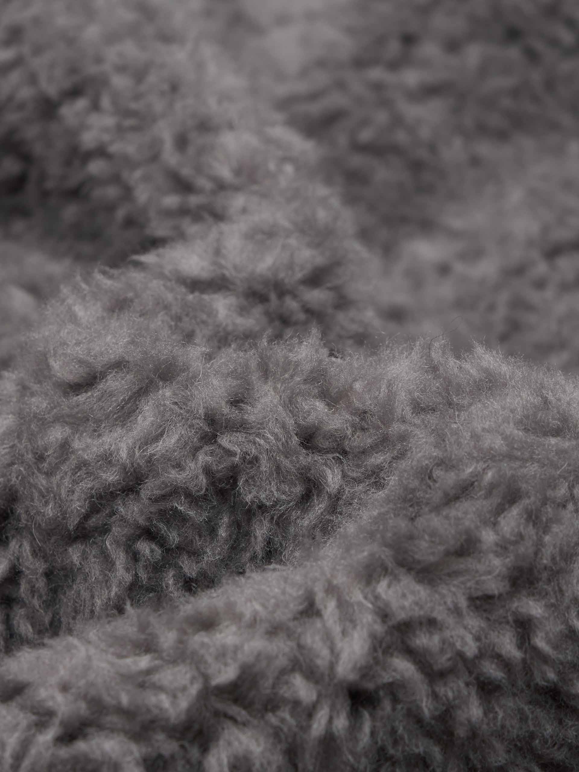 Faux Shearling Zipper Coat