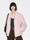 Mock Neck Denim Coat