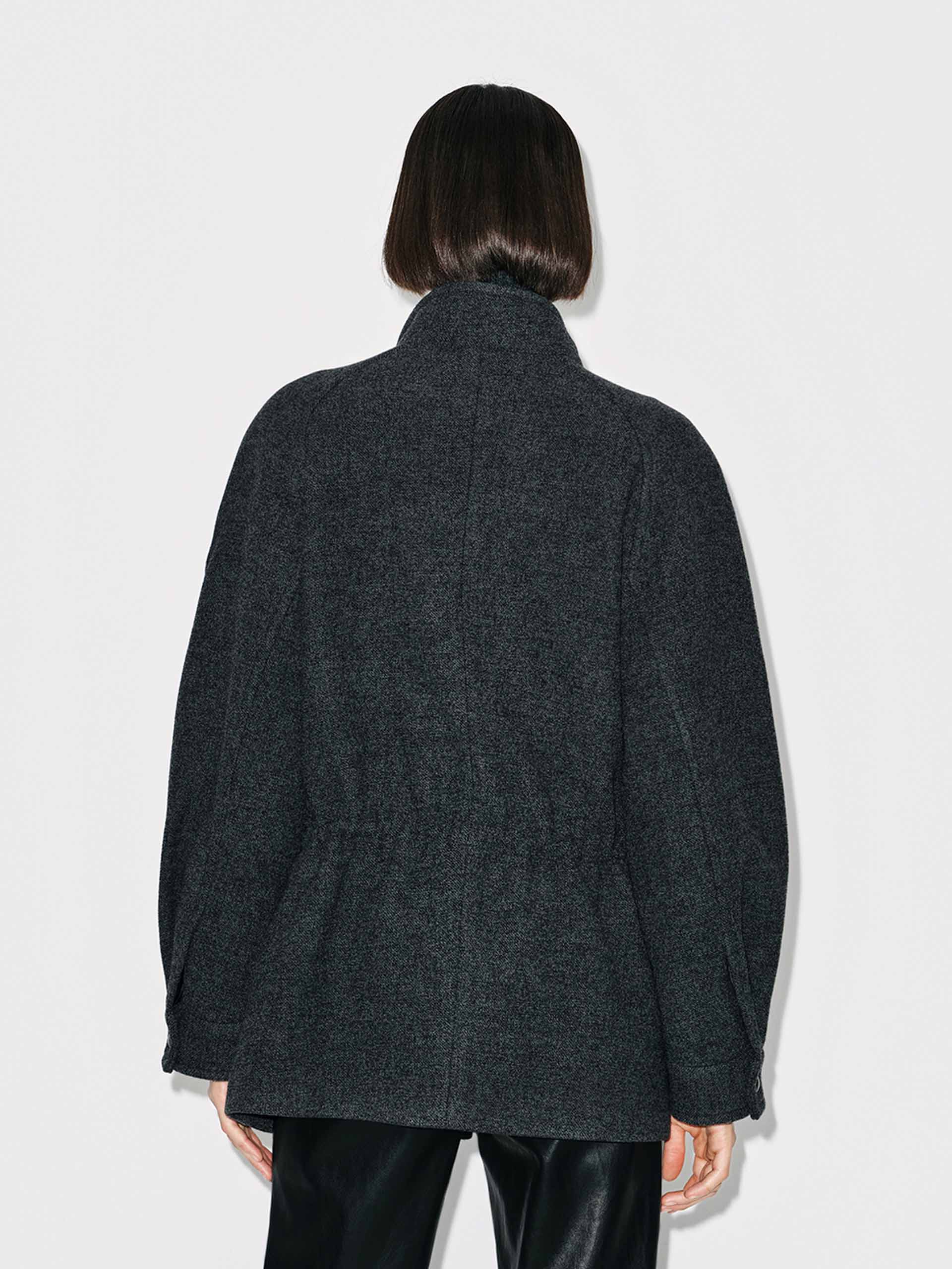 Knitted Paneled Wool Coat