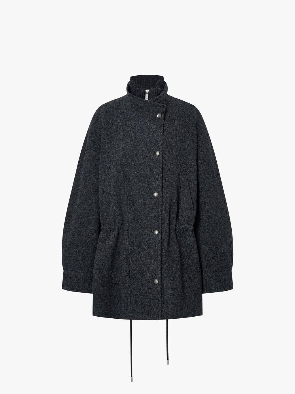 Knitted Paneled Wool Coat