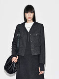 Cropped Fit Wool Coat