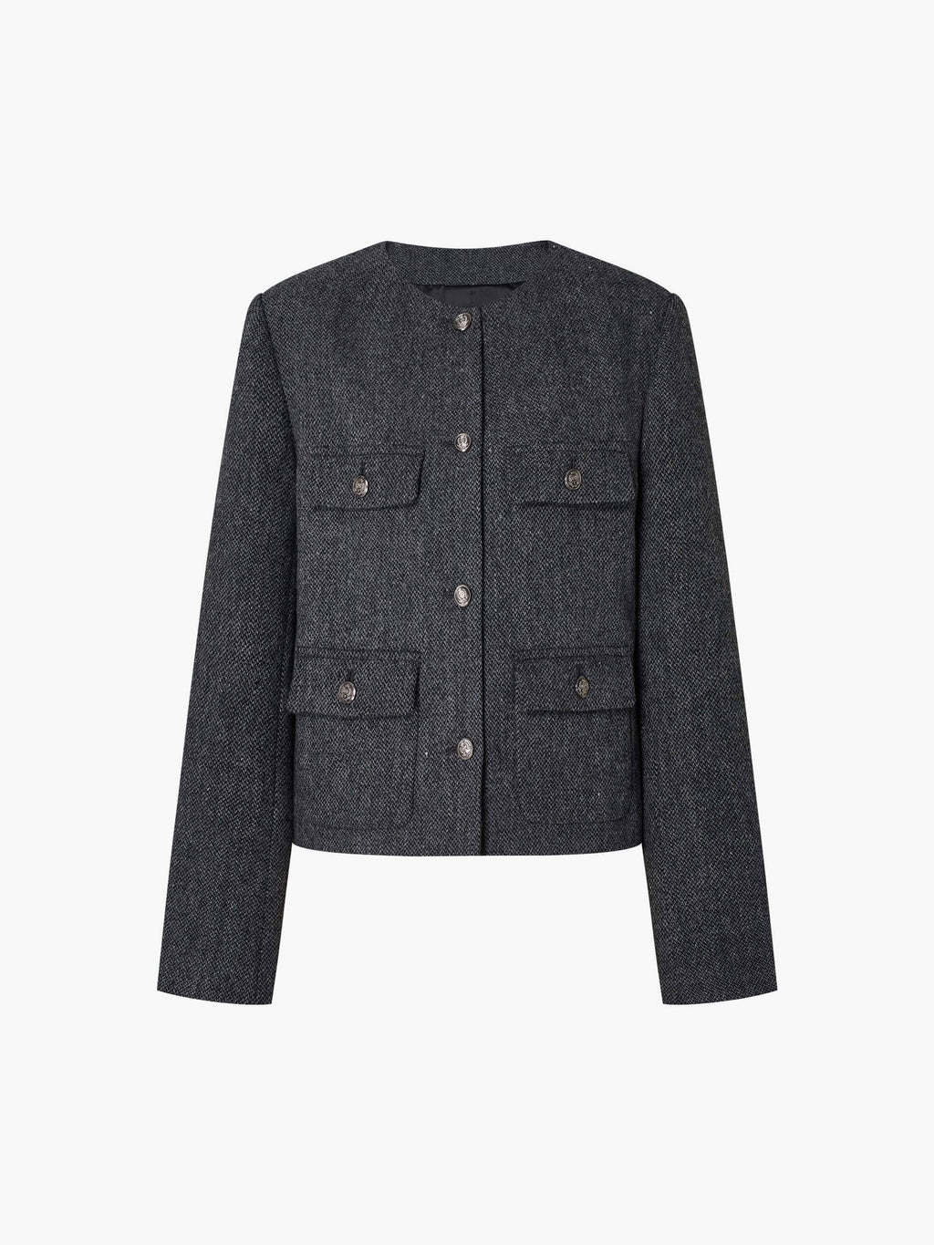 Cropped Fit Wool Coat