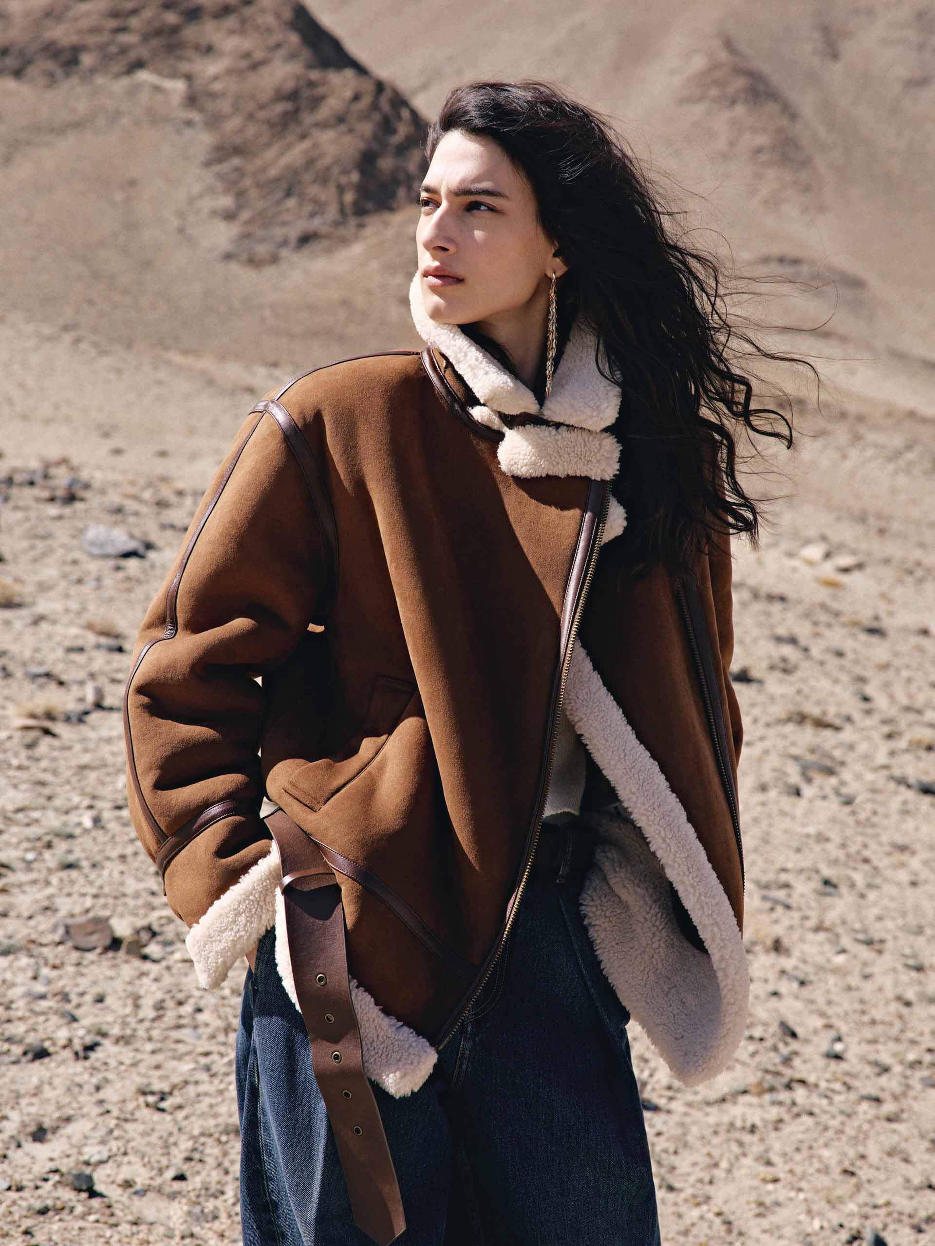 Faux Suede Fuzzy Inner Coat