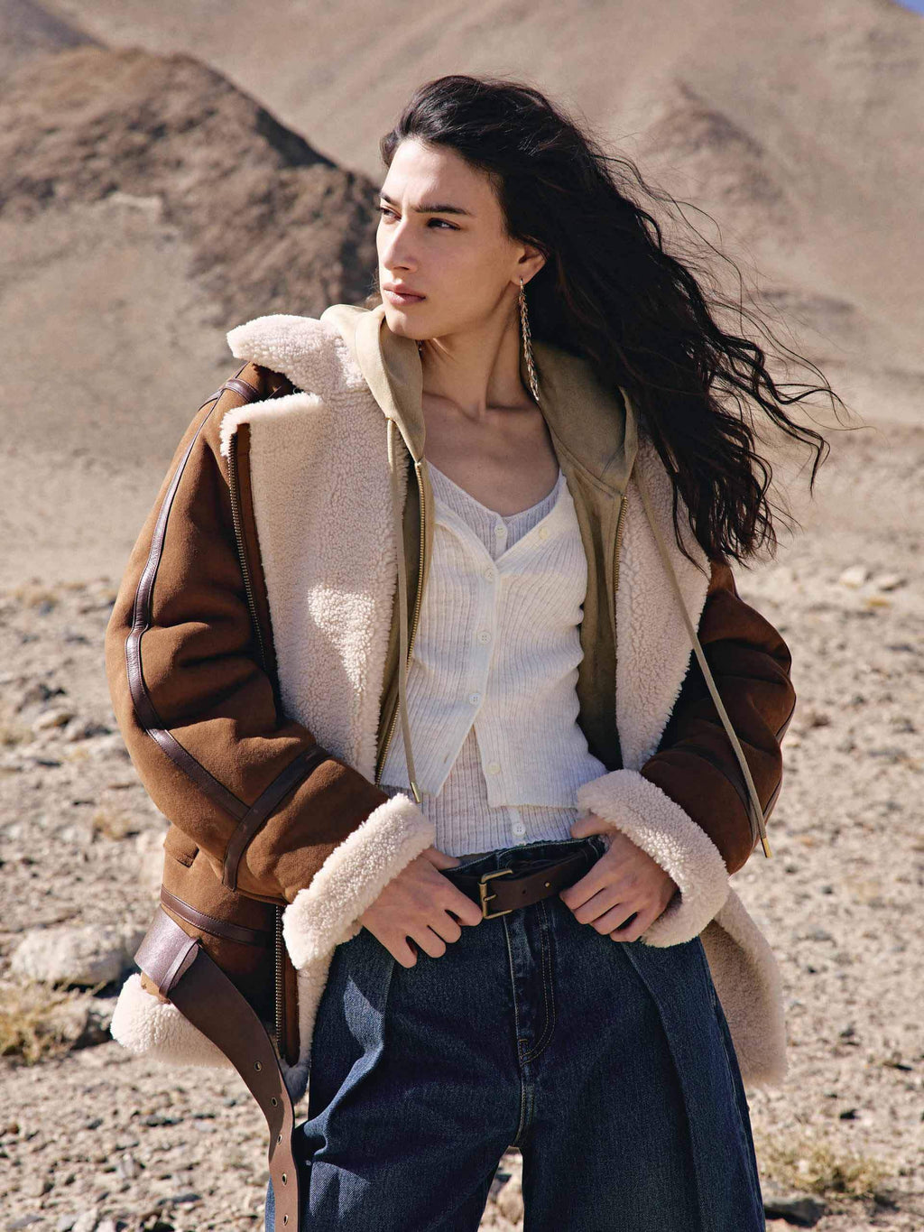 Faux Suede Fuzzy Inner Coat