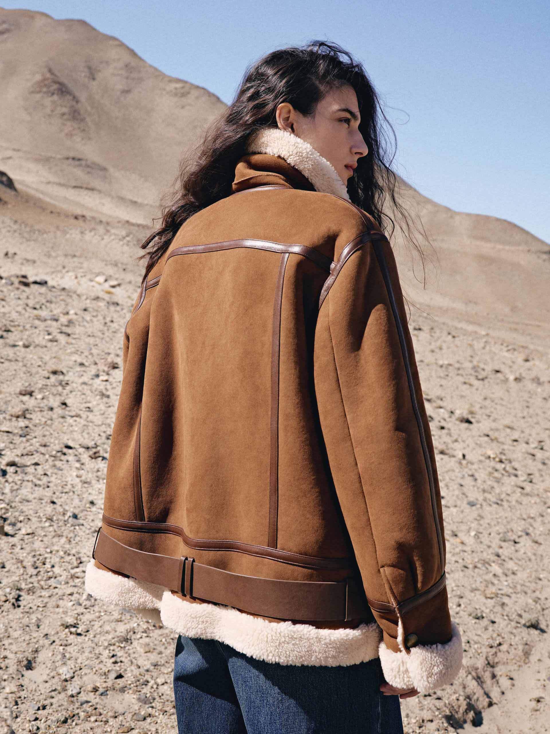 Faux Suede Fuzzy Inner Coat