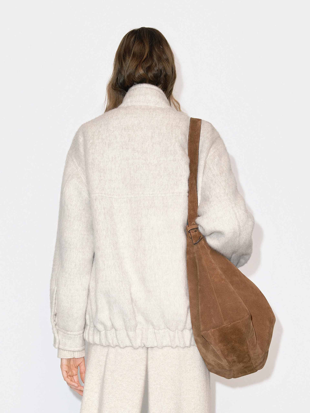 Wool Blend Zipper Coat