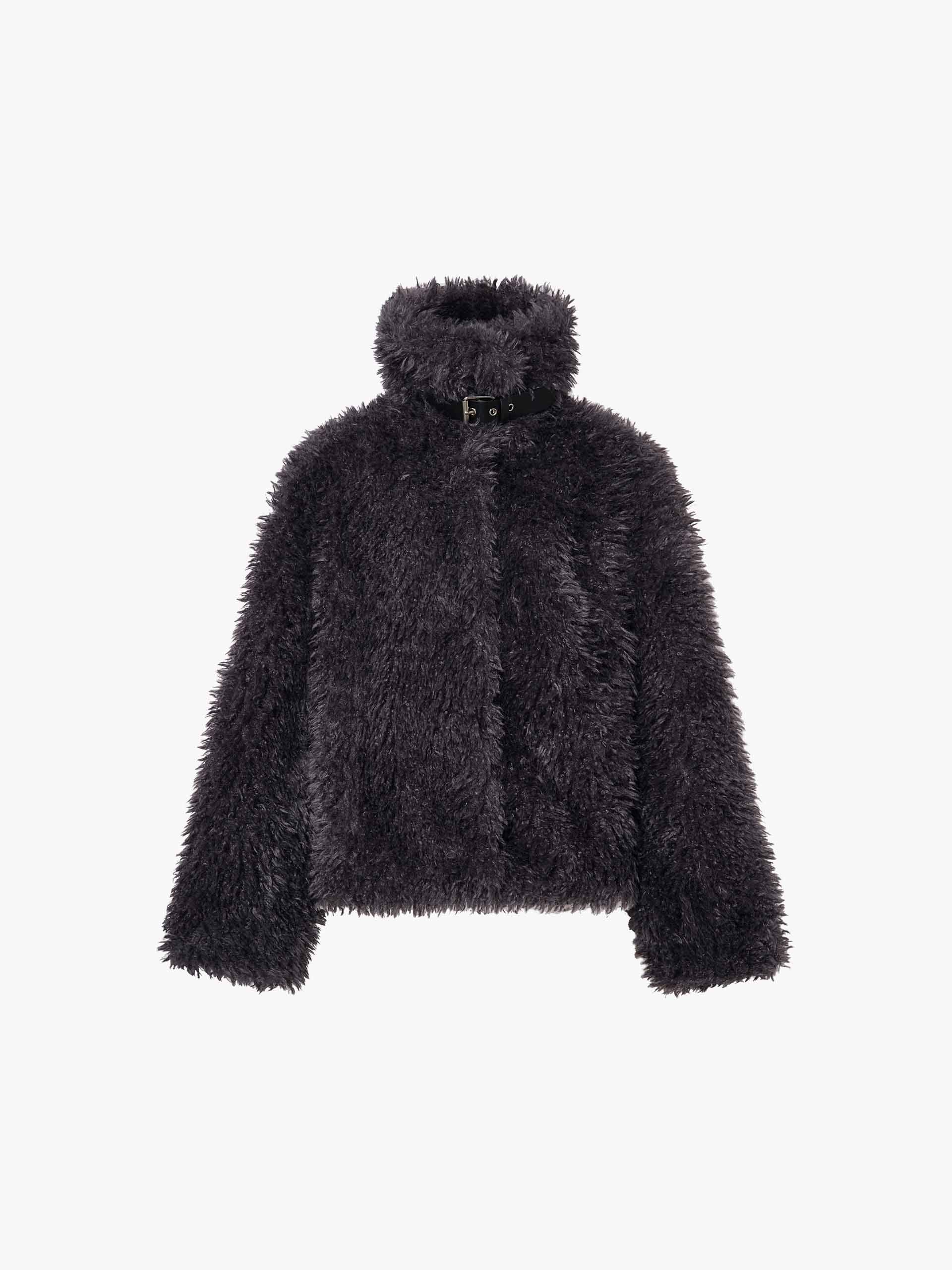 Faux Fur Cropped Coat