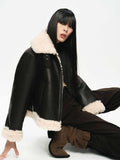 Faux Shearling Detail Coat