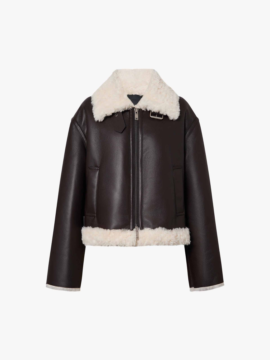 Faux Shearling Detail Coat