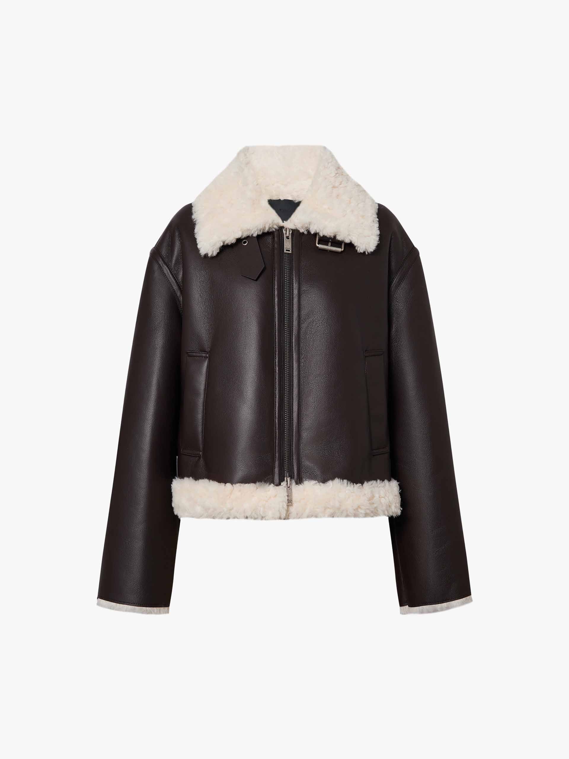 Faux Shearling Detail Coat
