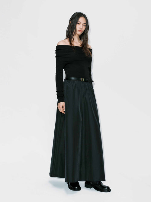Belted Off Shoulder Dress