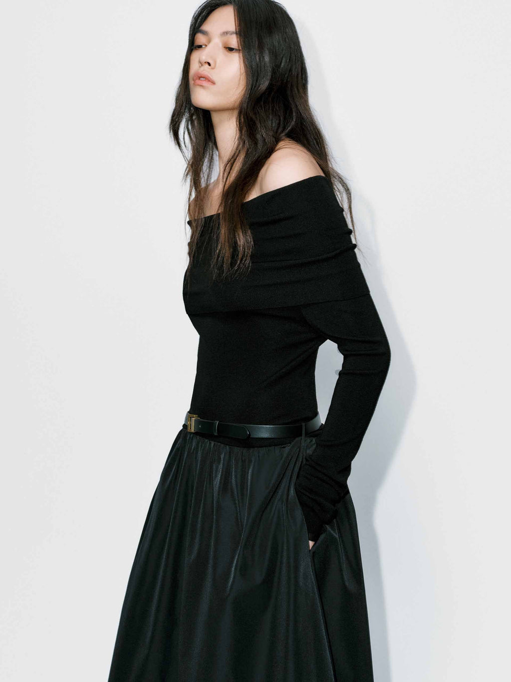 Belted Off Shoulder Dress