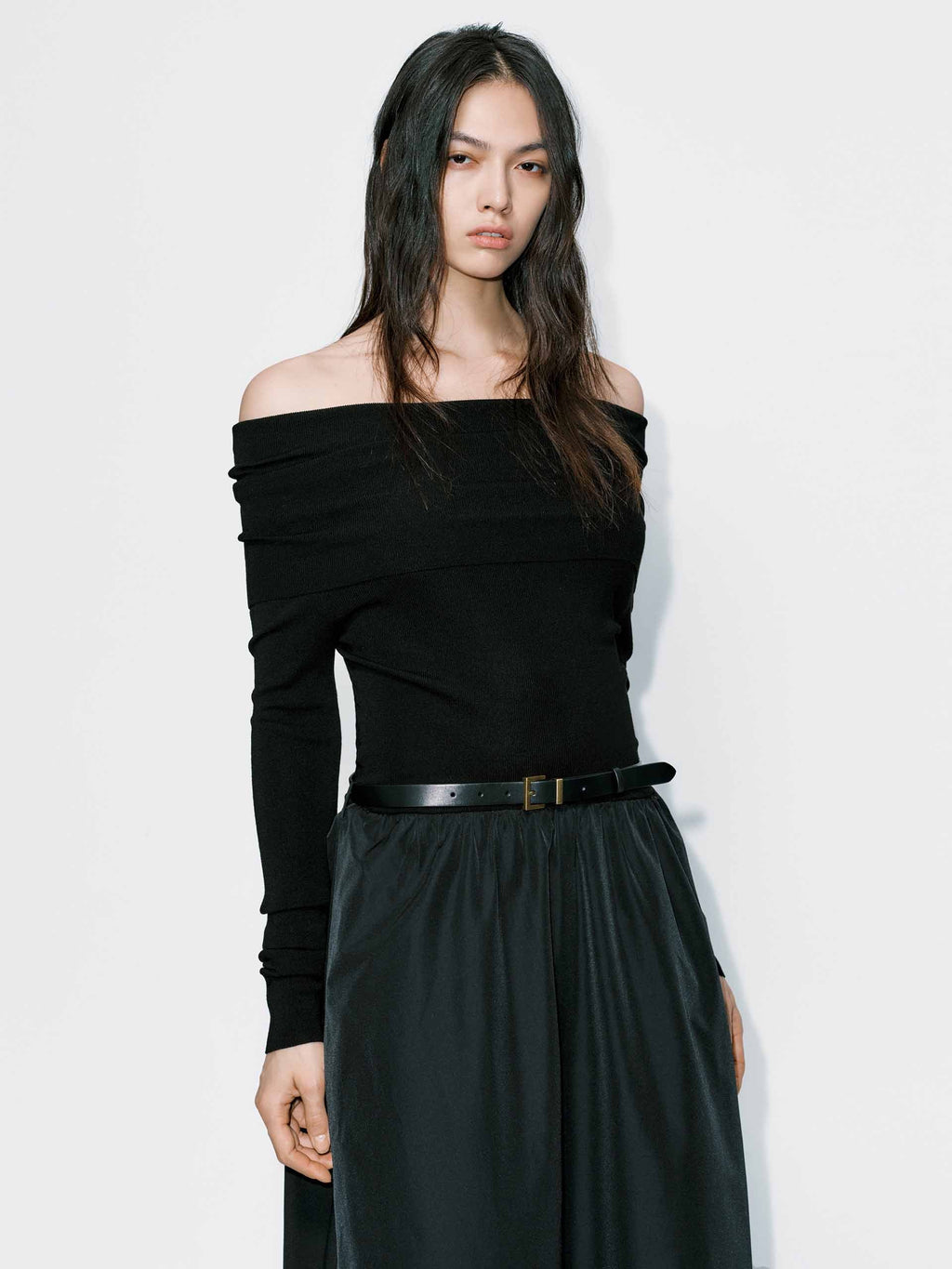 Belted Off Shoulder Dress