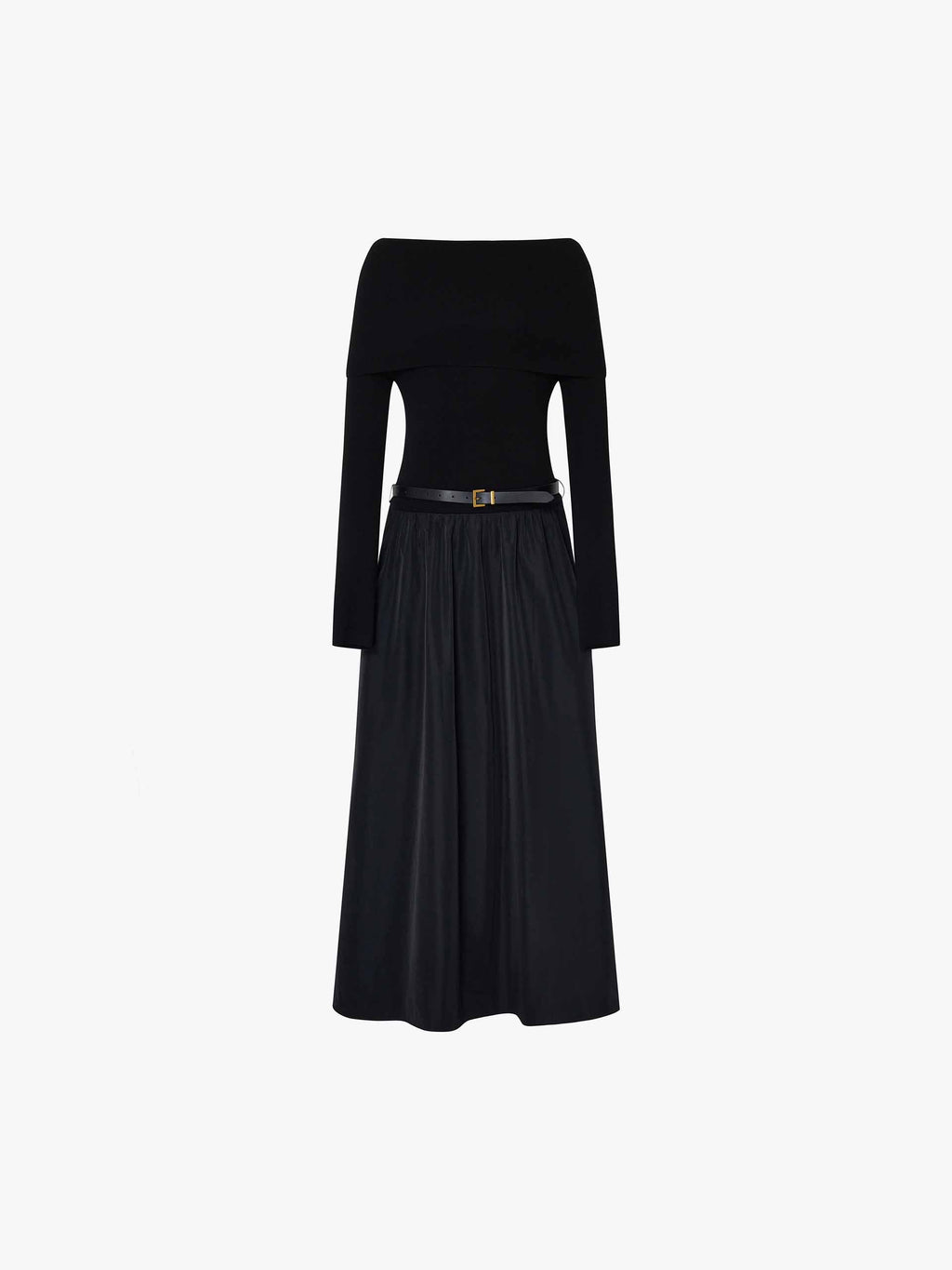 Belted Off Shoulder Dress