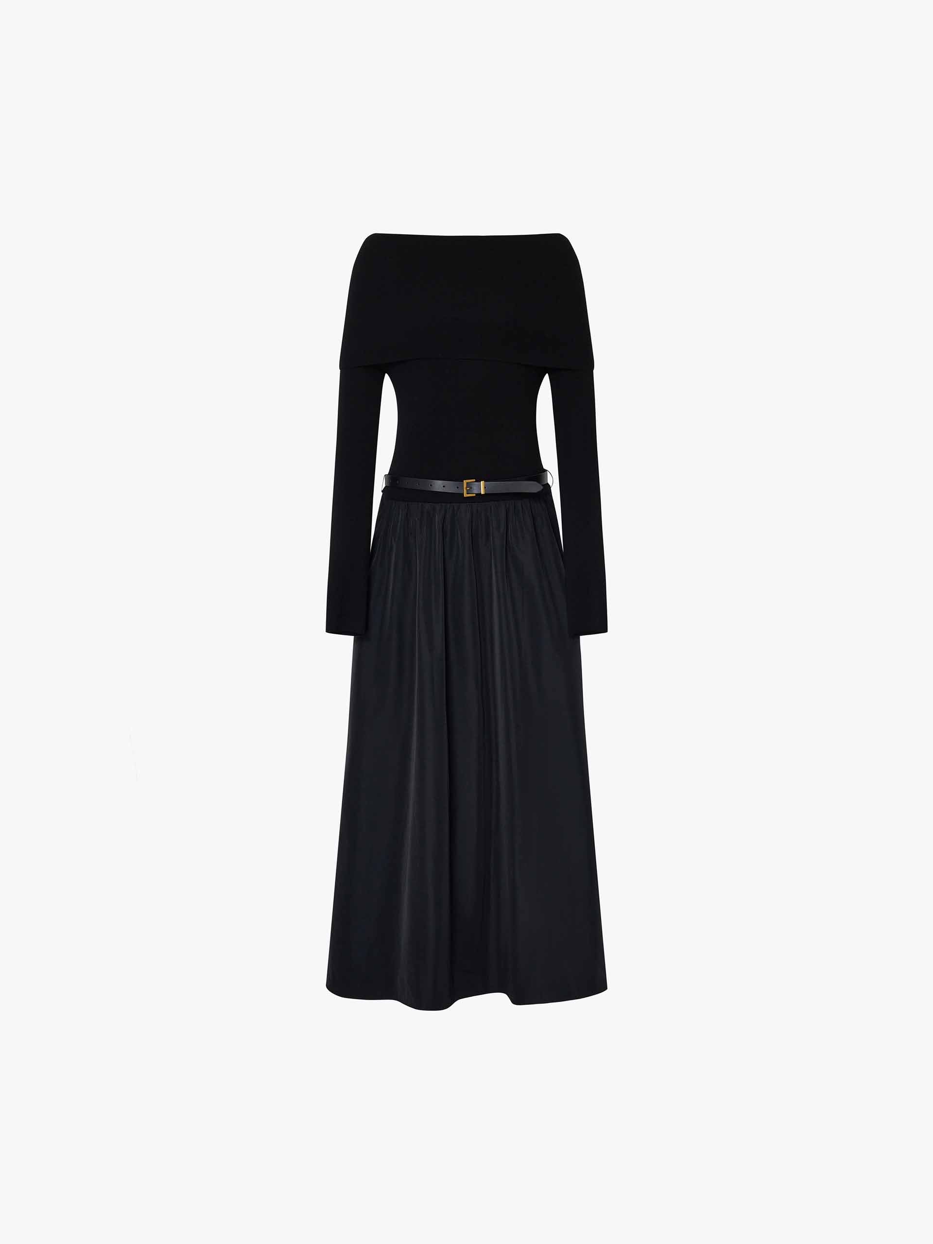 Belted Off Shoulder Dress