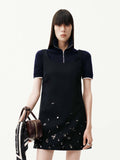 Sequin Hem Sleeveless Dress