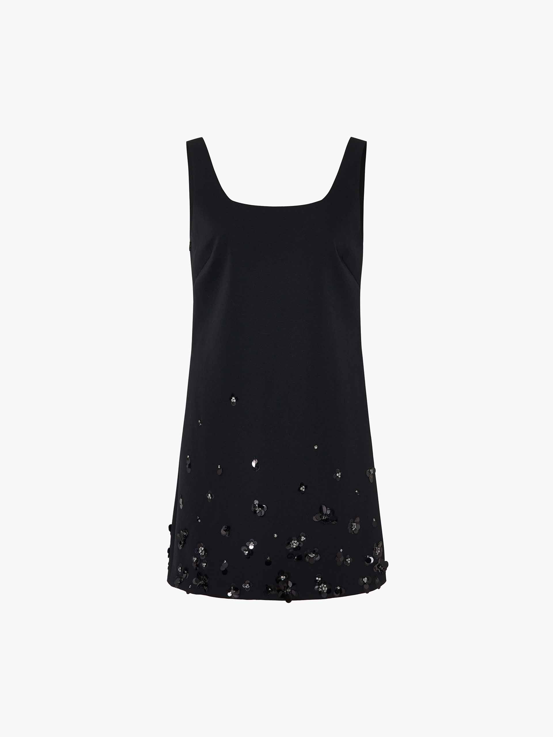 Sequin Hem Sleeveless Dress