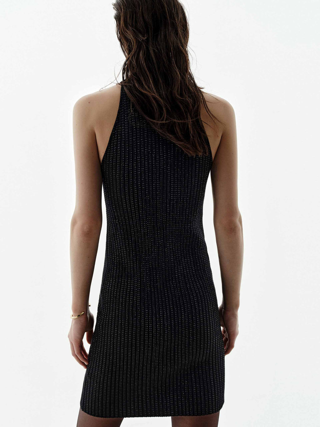 Black Rhinestone Sleeveless Dress