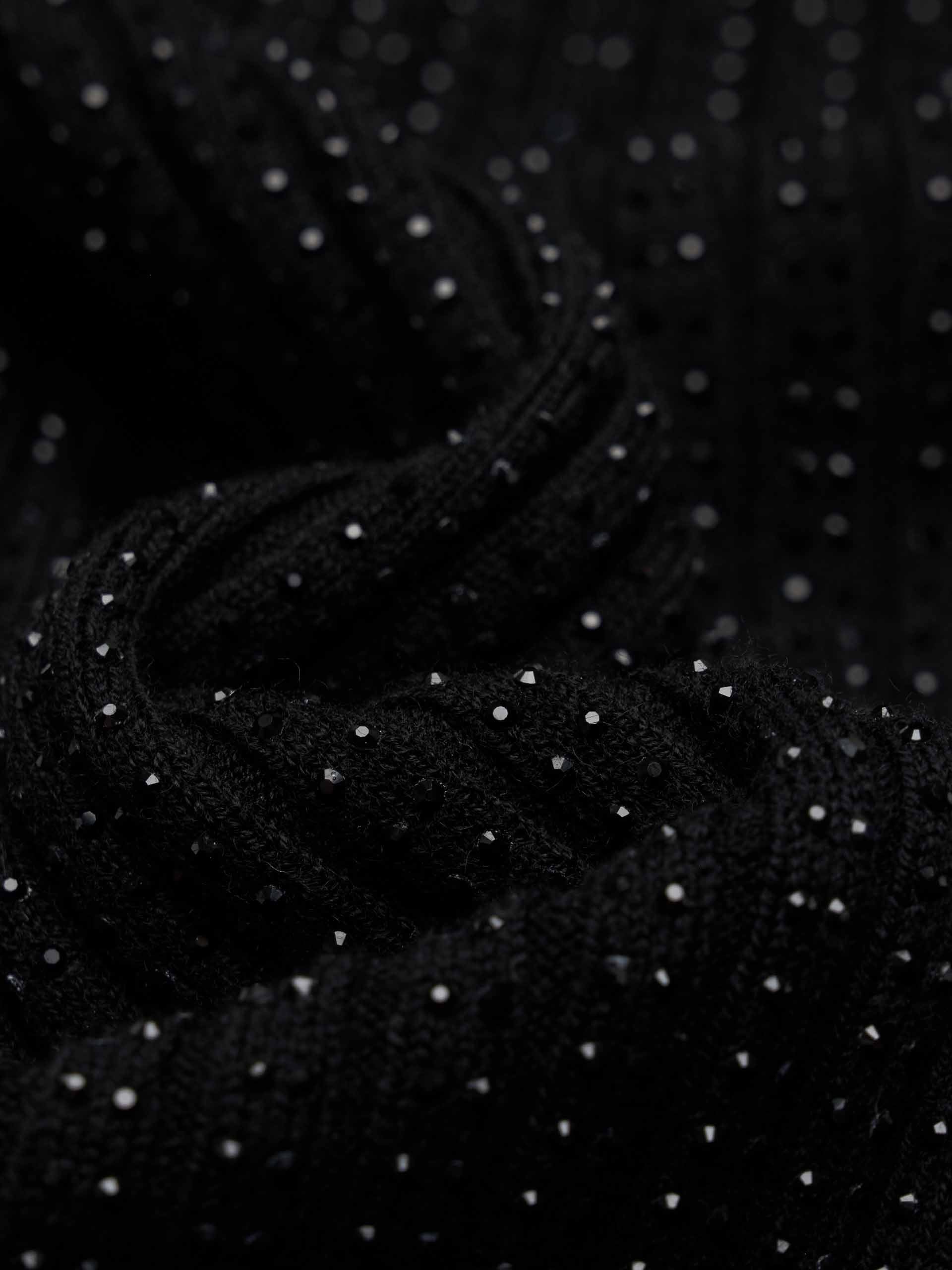 Black Rhinestone Sleeveless Dress