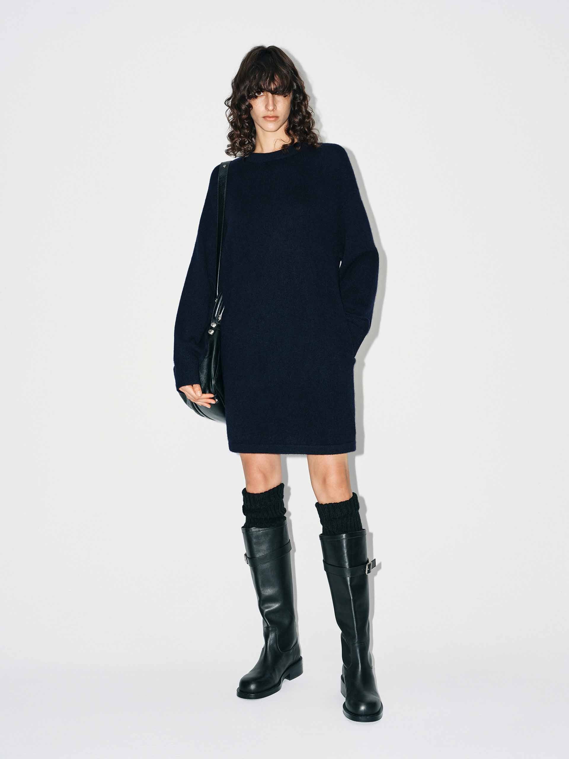 Wool Blend Mini Dress
