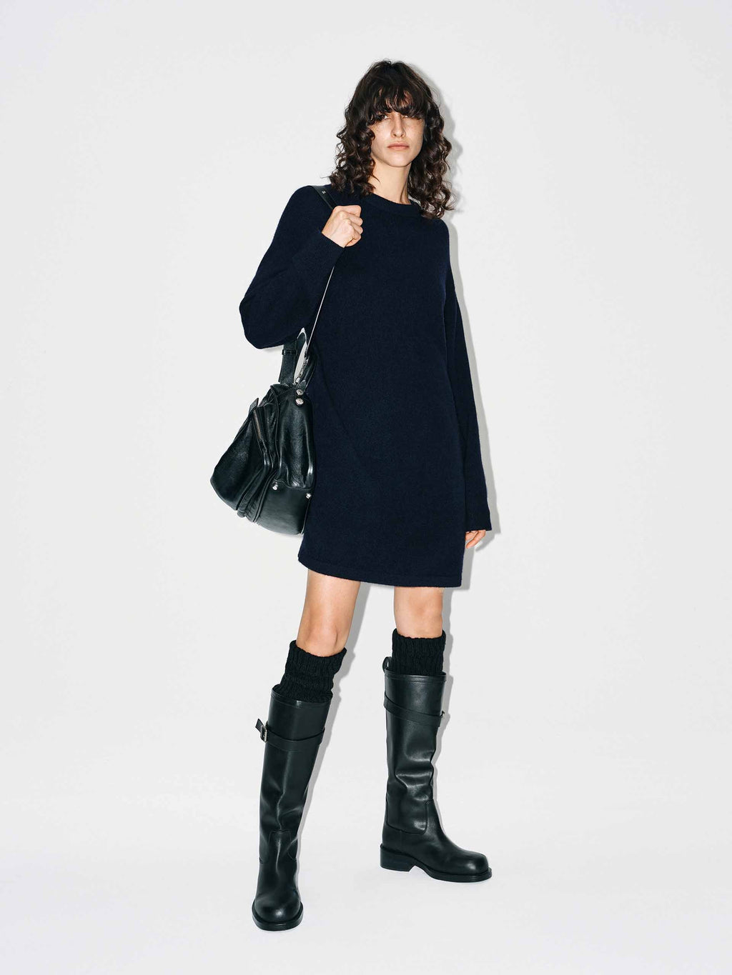 Wool Blend Mini Dress