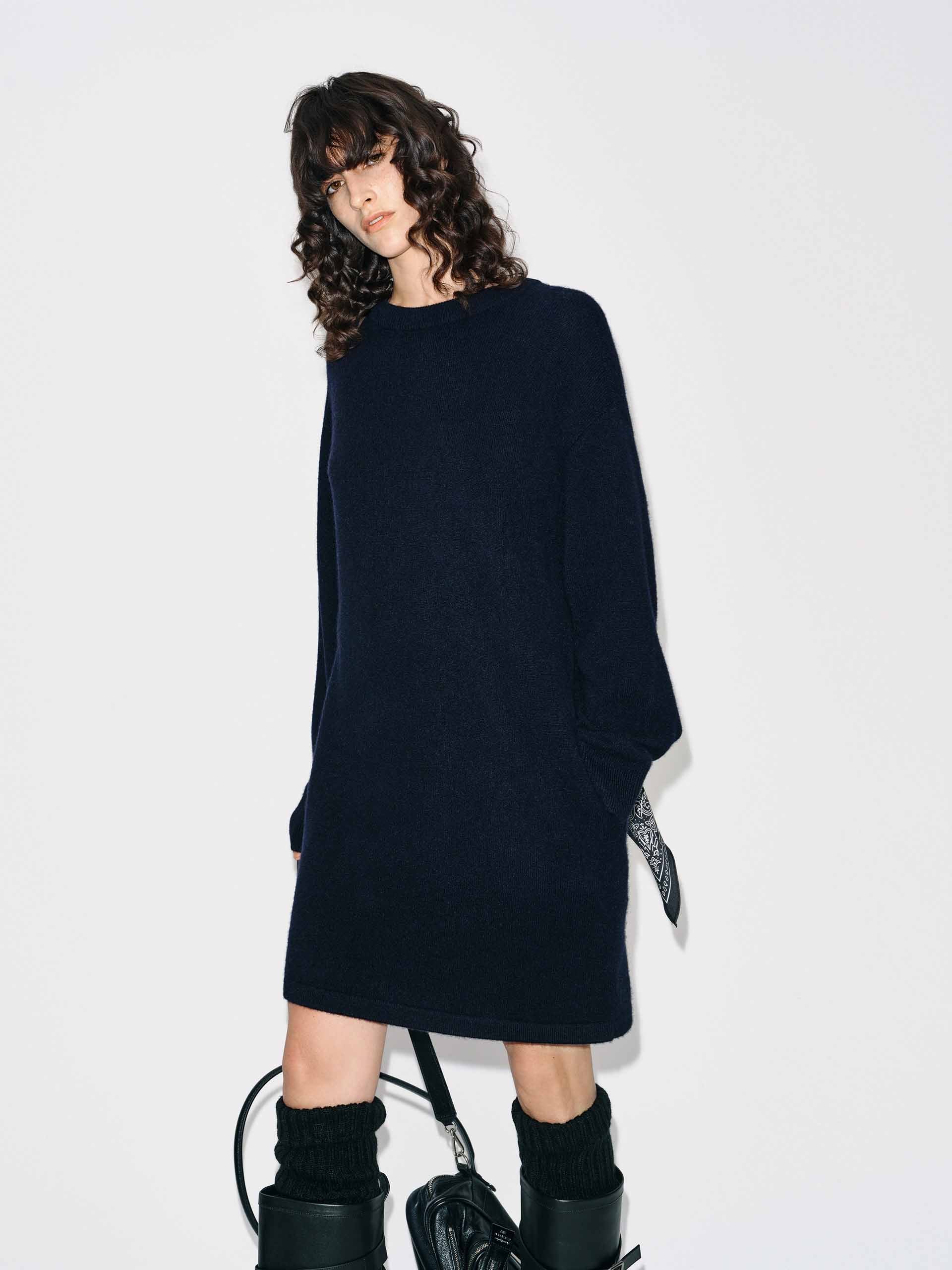 Wool Blend Mini Dress