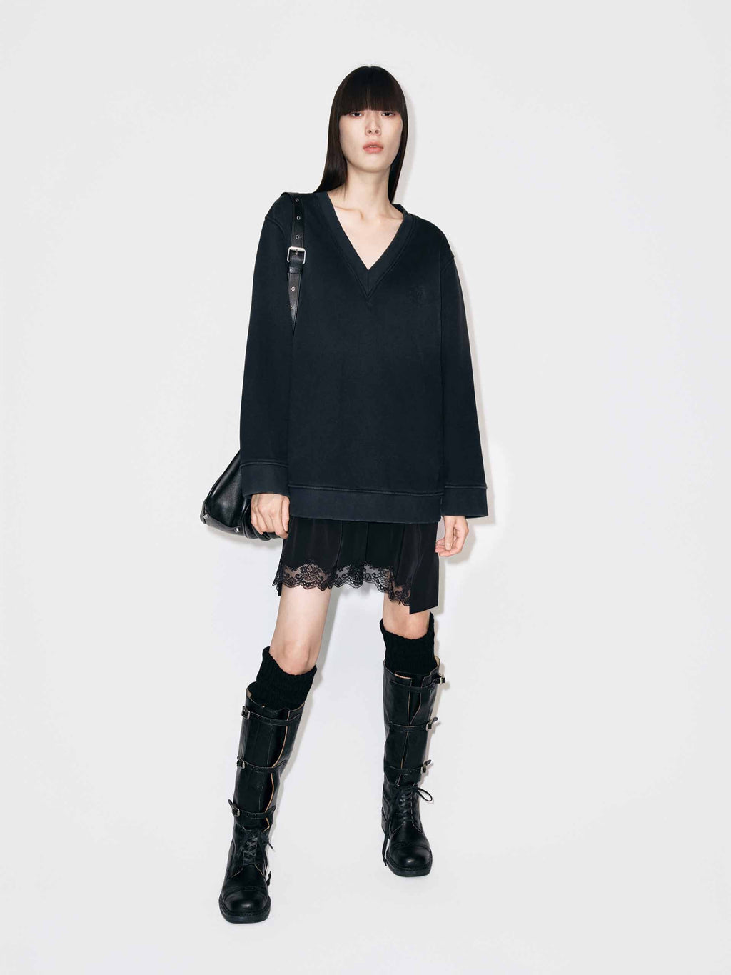 Lace Hem Cotton Dress