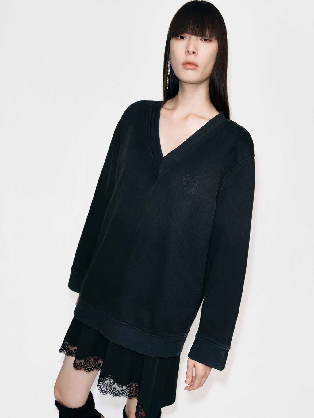 Lace Hem Cotton Dress