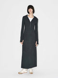 Fitted Hooded Maxi Dress
