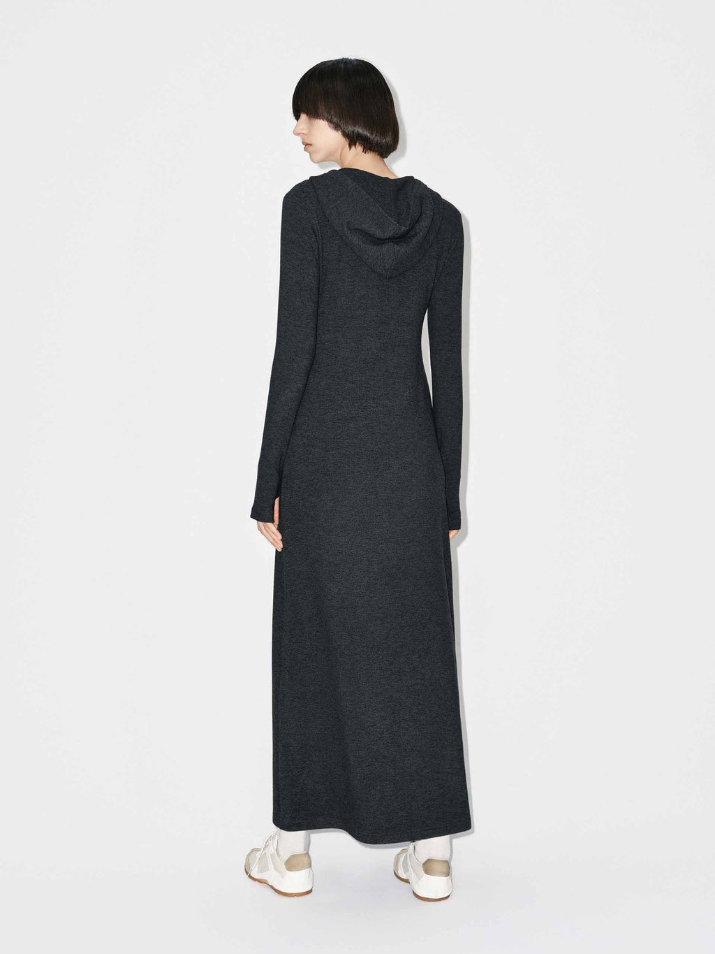 Fitted Hooded Maxi Dress
