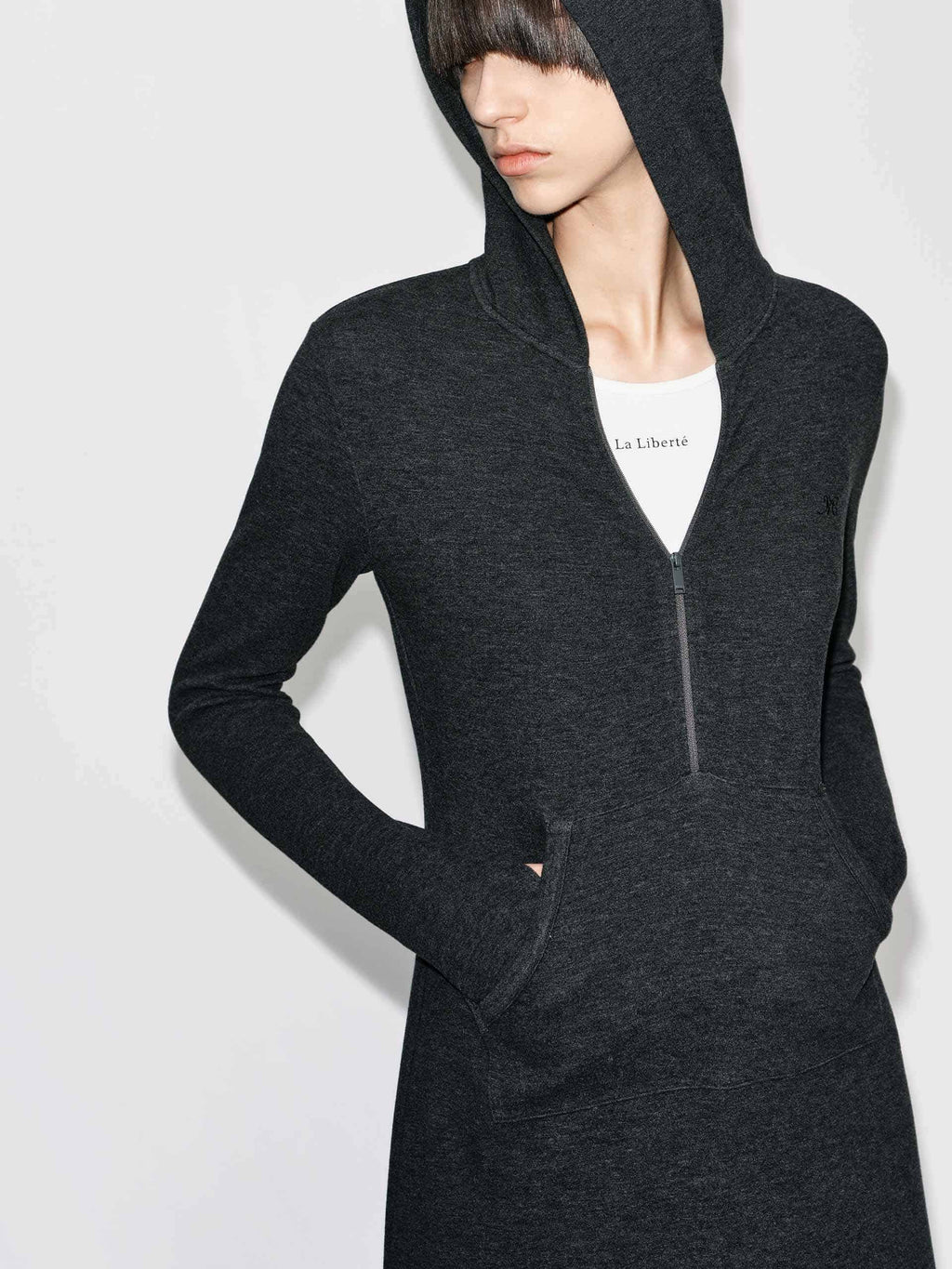 Fitted Hooded Maxi Dress