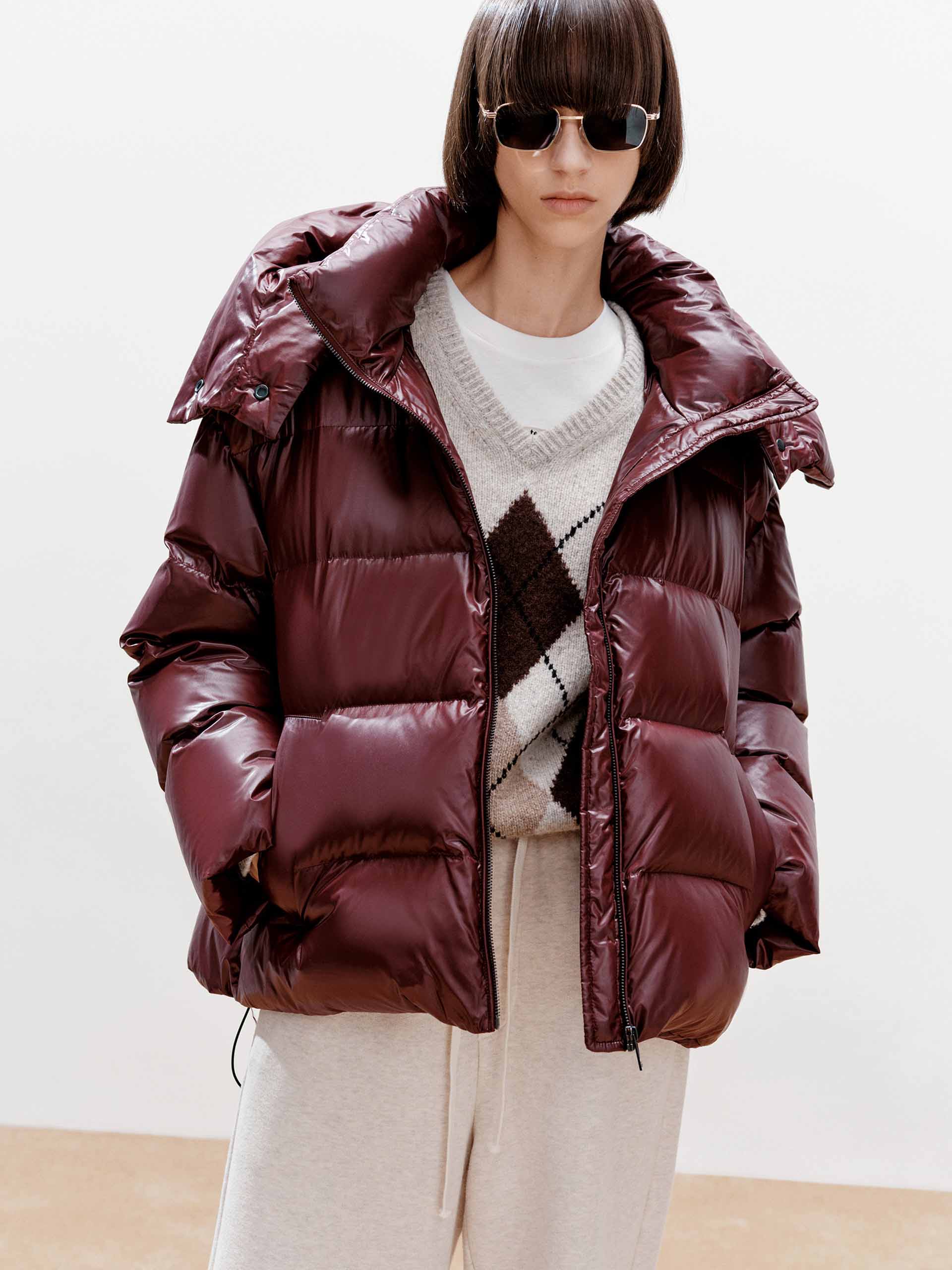Hooded Puffy Down Jacket