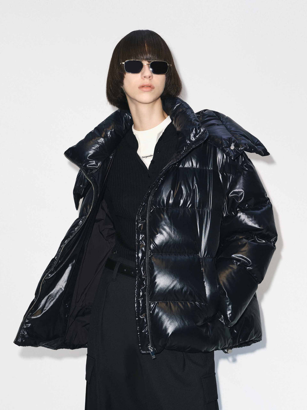 Hooded Puffy Down Jacket