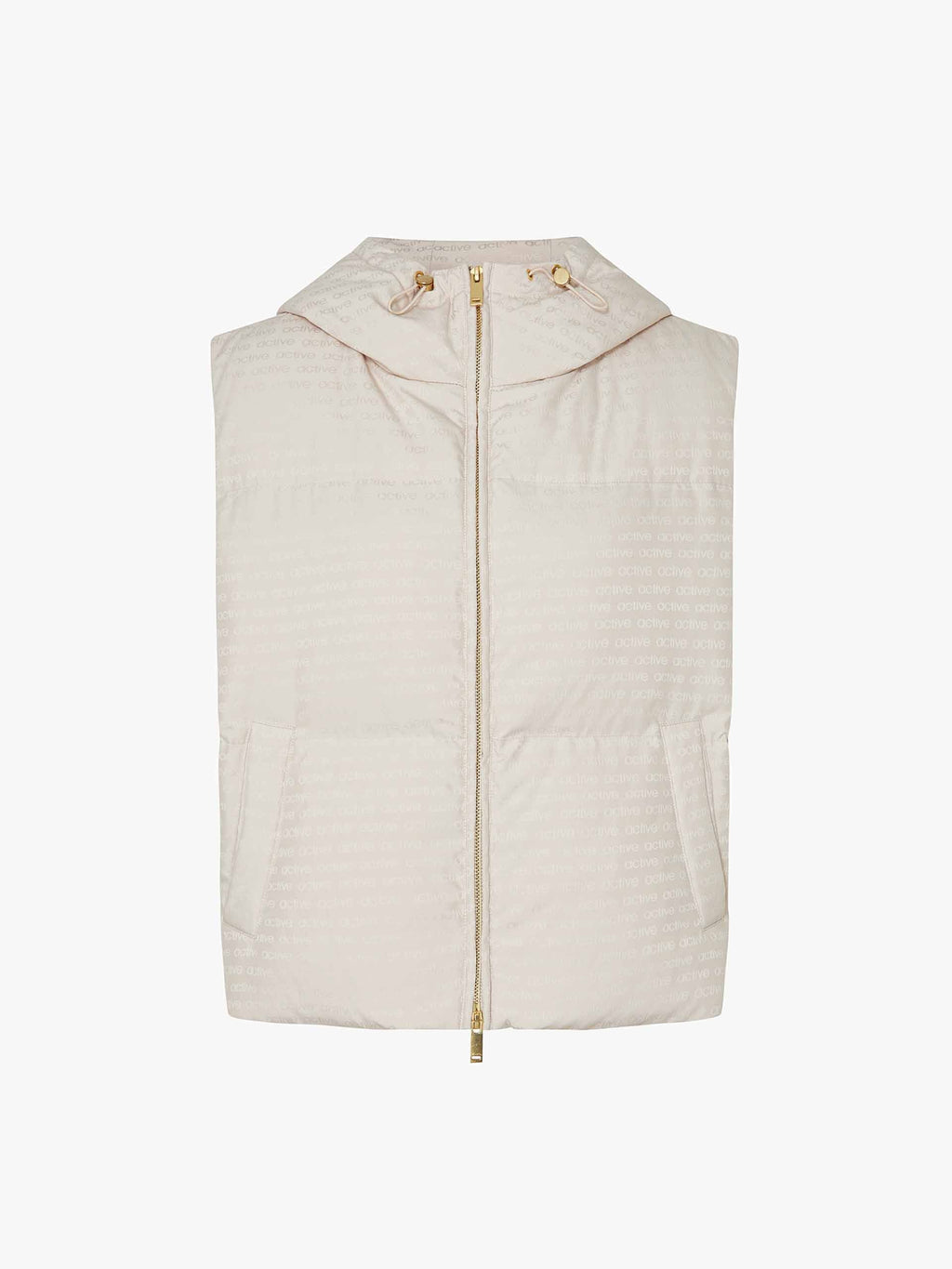 Logo Print Cropped Down Jacket