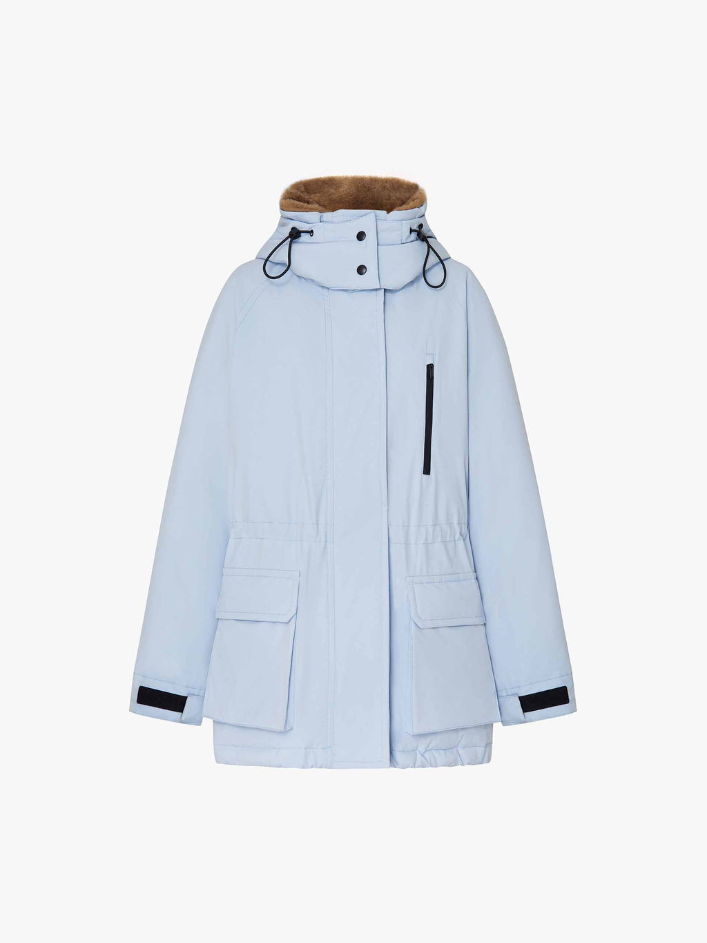 Wool Collar Hooded Down Jacket