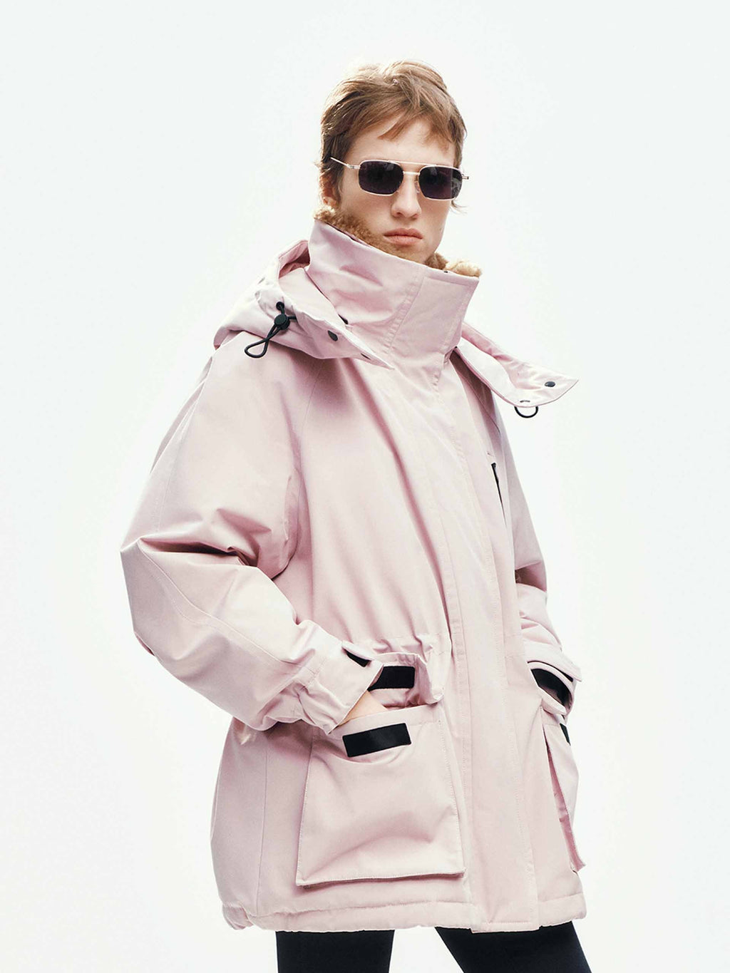 Wool Collar Hooded Down Jacket