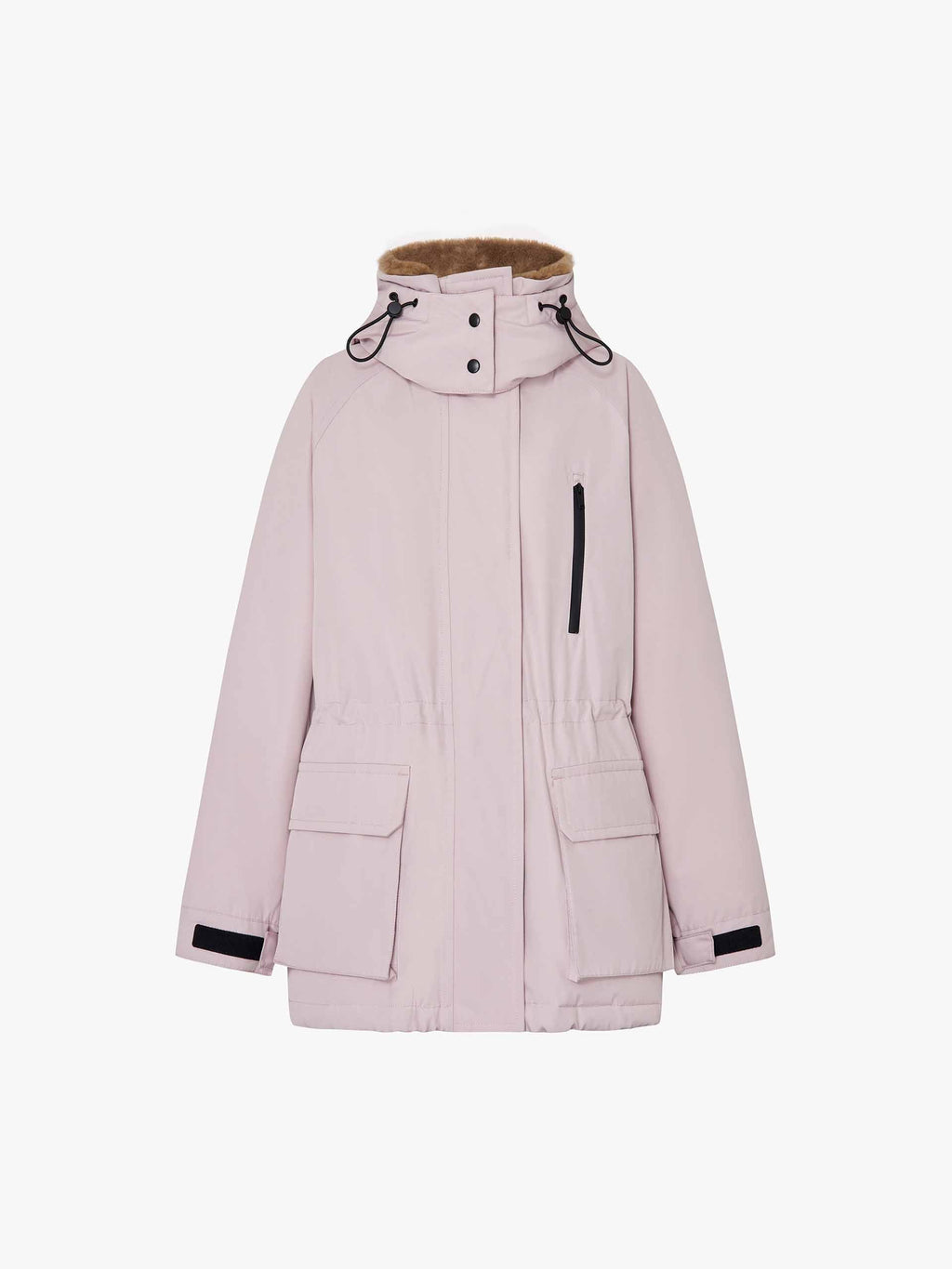 Wool Collar Hooded Down Jacket