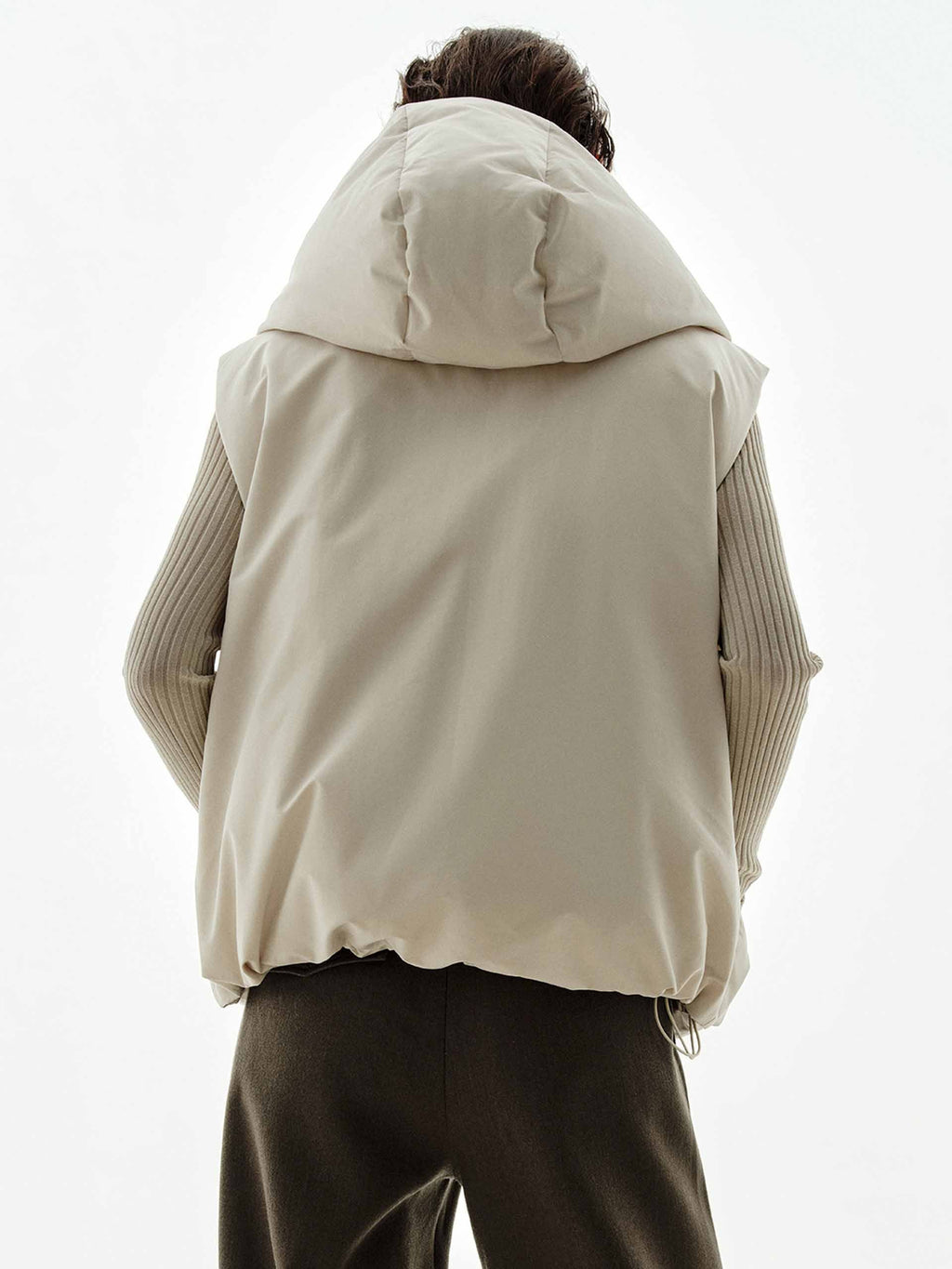 Sleeveless Hooded Down Jacket