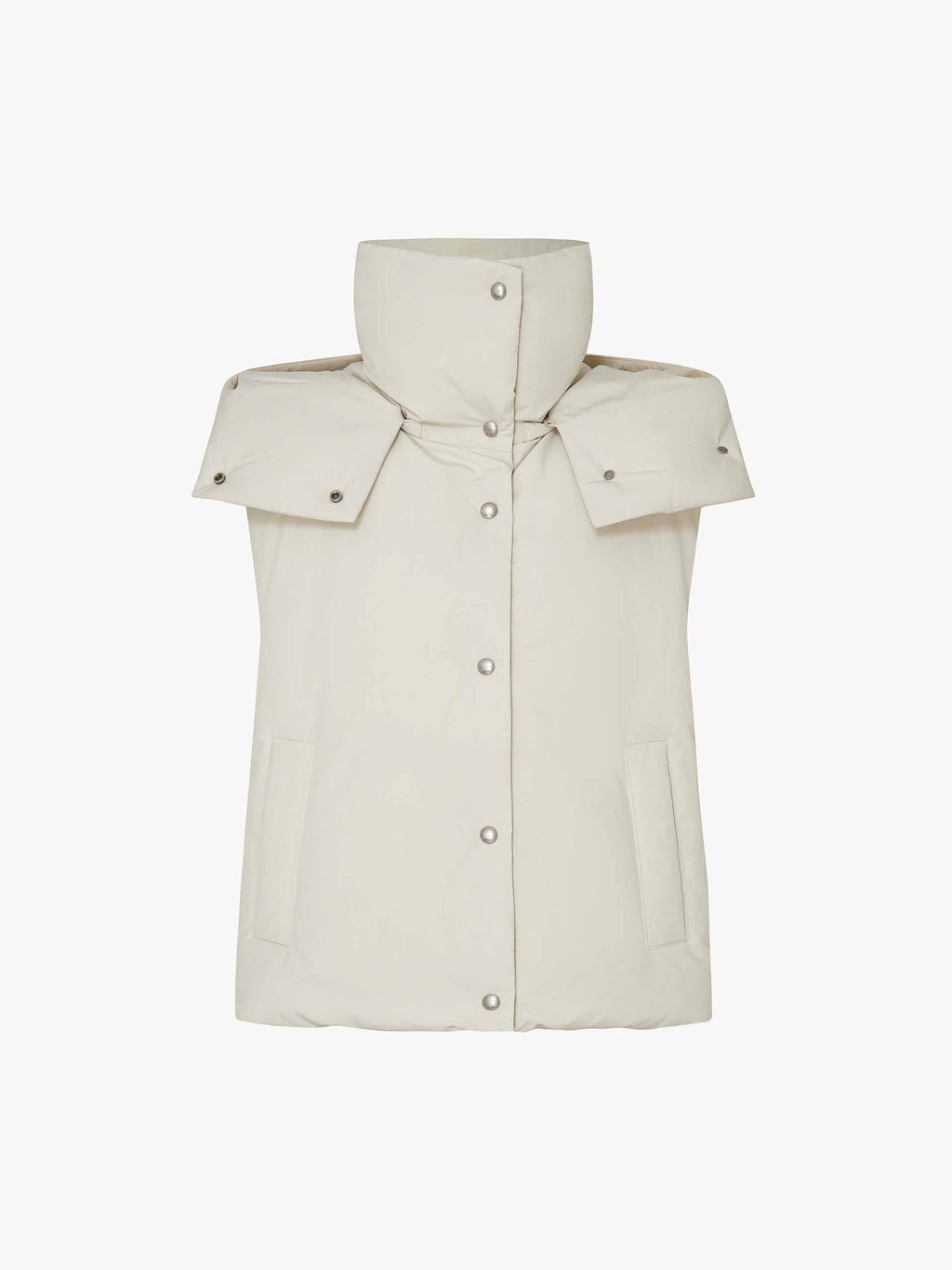 Sleeveless Hooded Down Jacket