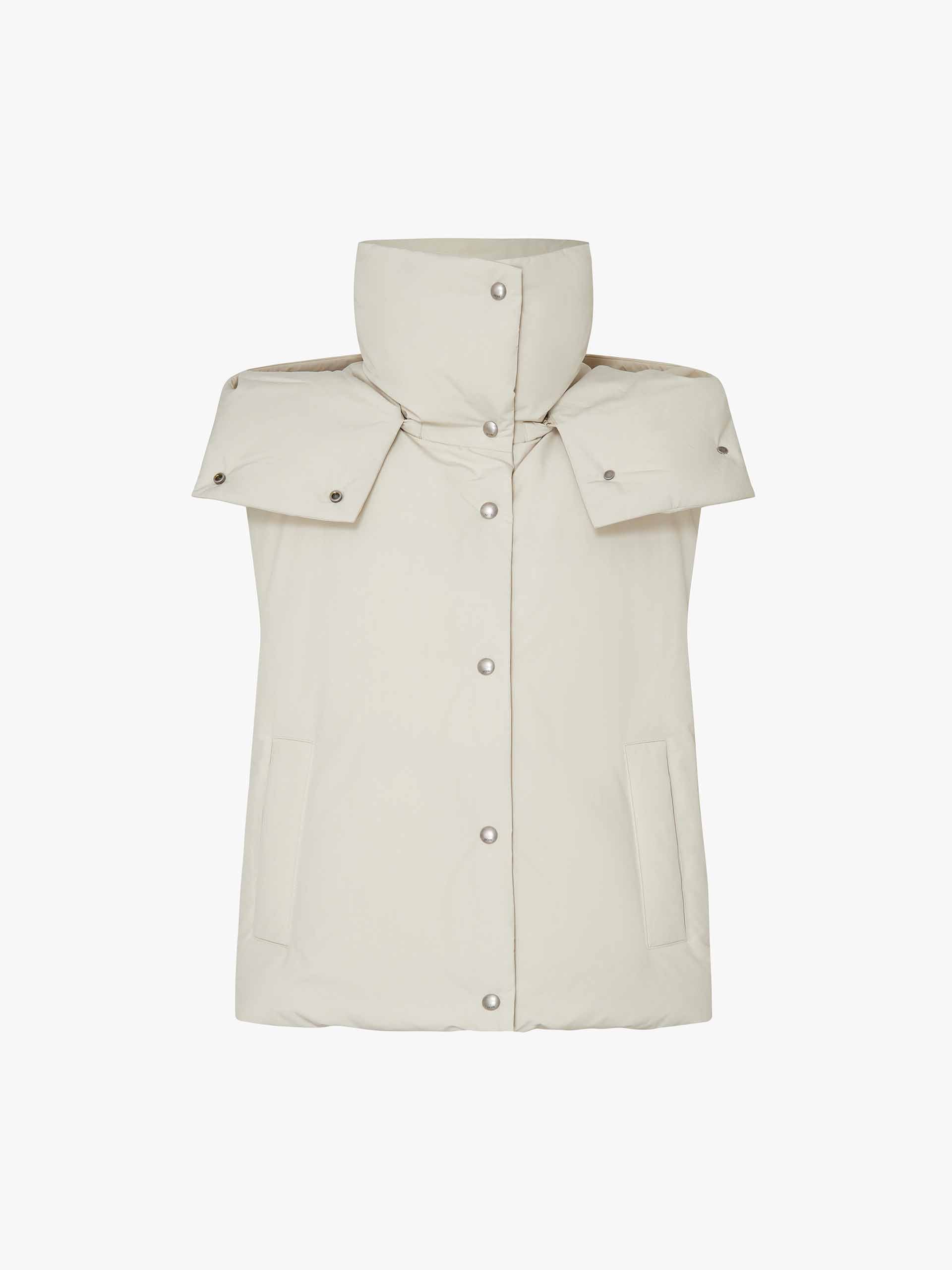Sleeveless Hooded Down Jacket