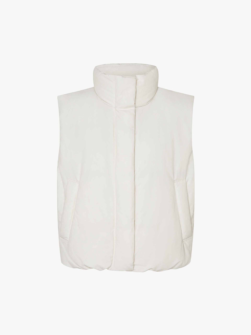 Sleeveless Cropped Down Jacket