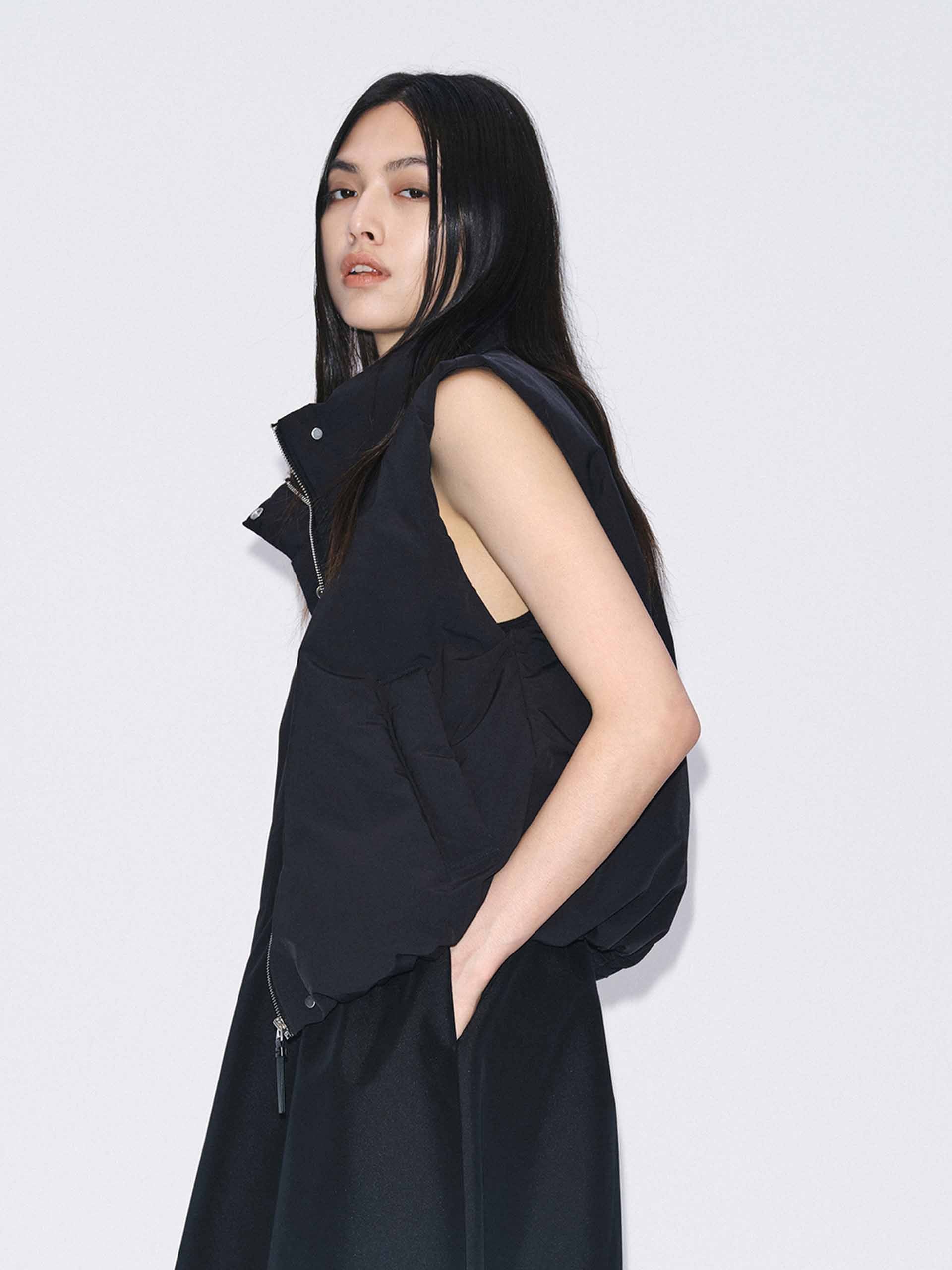 Sleeveless Cropped Down Jacket