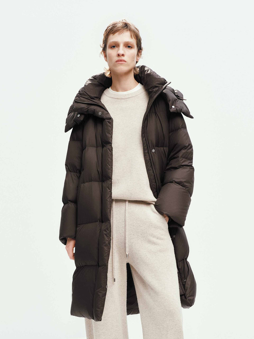 Hooded Long Down Jacket