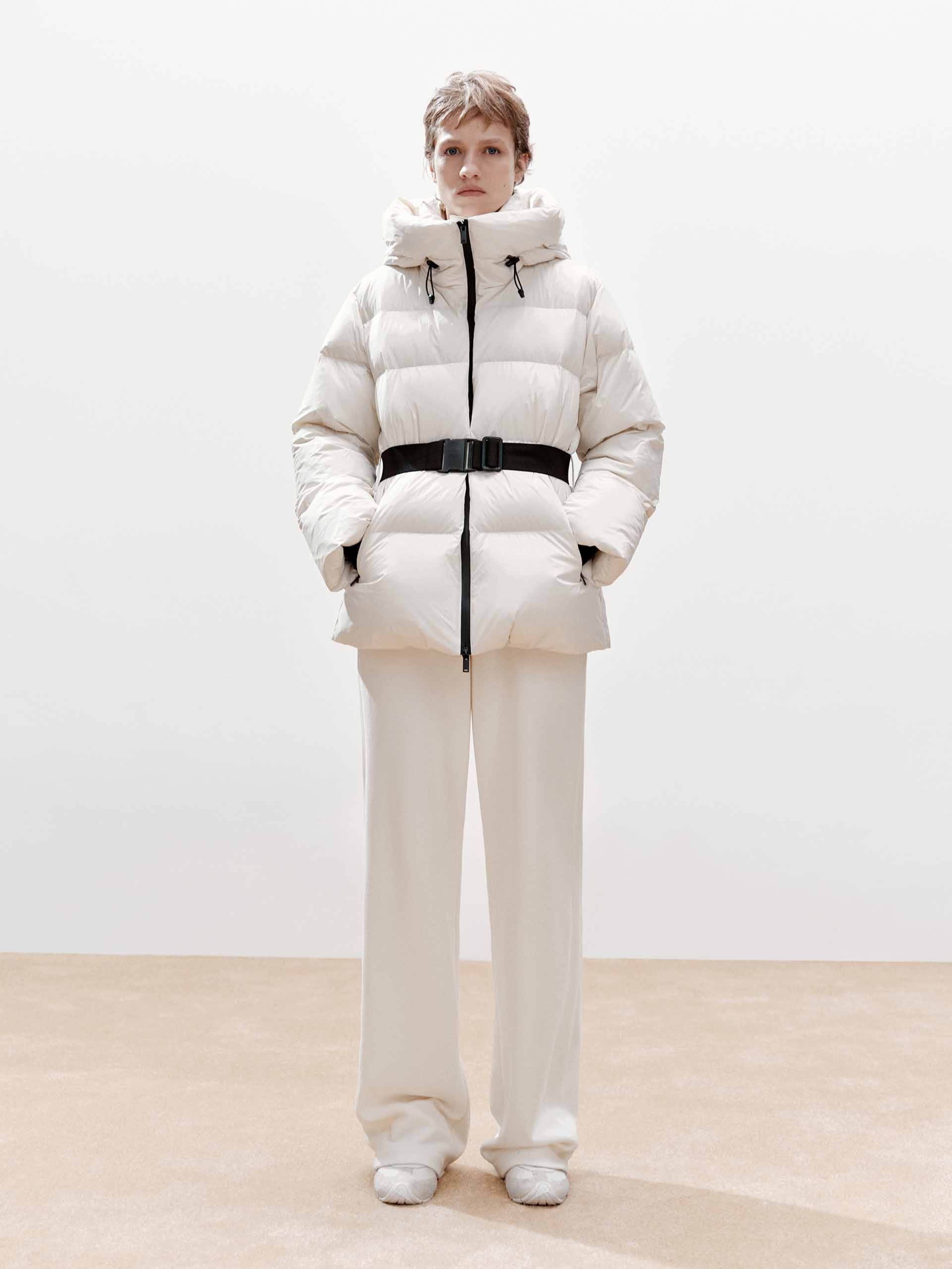 Buckle Hooded Down Jacket