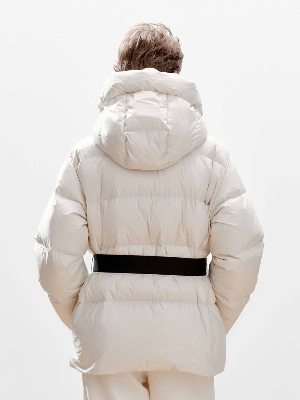 Buckle Hooded Down Jacket