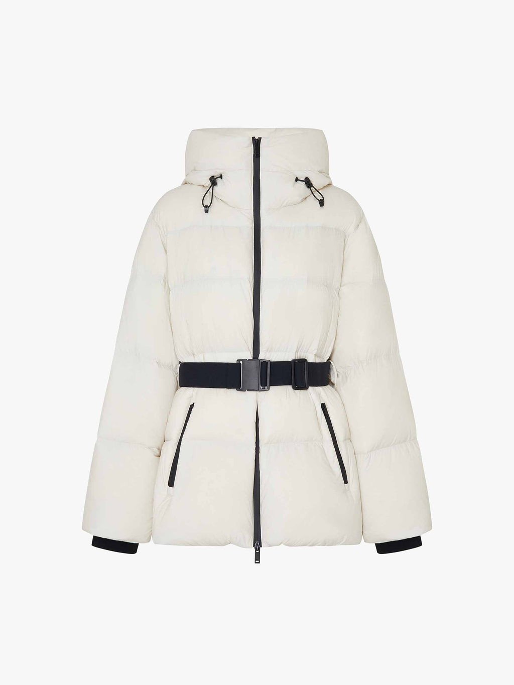 Buckle Hooded Down Jacket